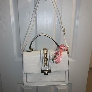 Large White and Gold Aldo Purse